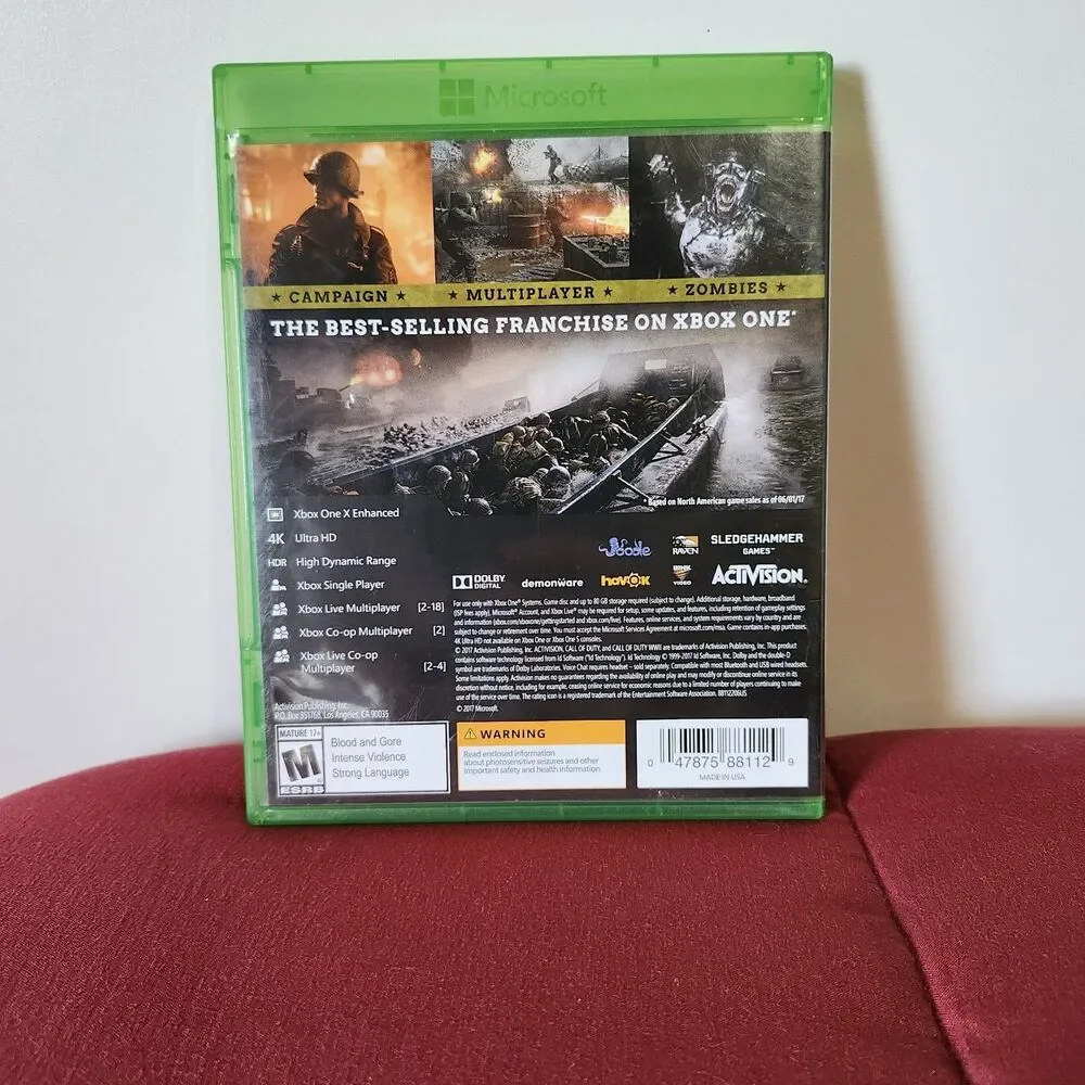 Call of Duty WWII (Xbox One, 2017) COD WW2 World War 2 Shooter